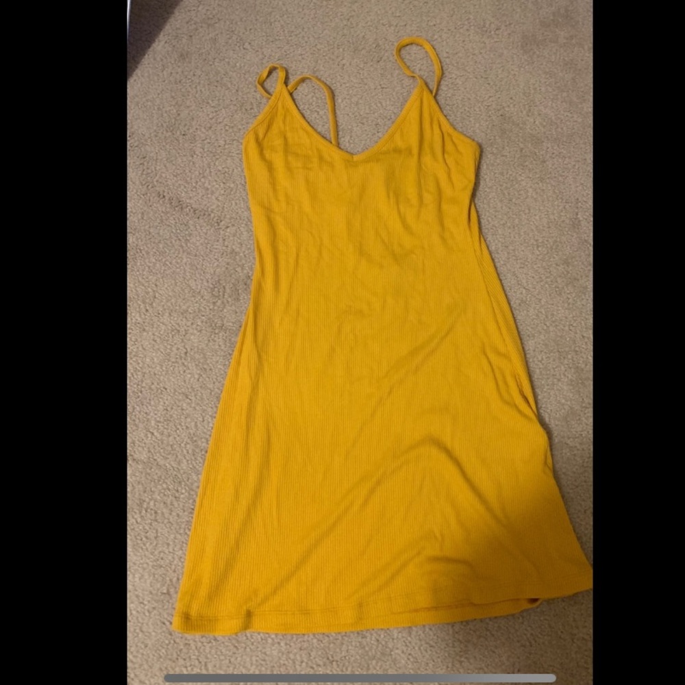 Yellow Ribbed Dress